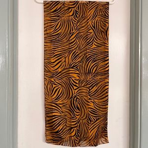 Sheer Tiger Print Scarf